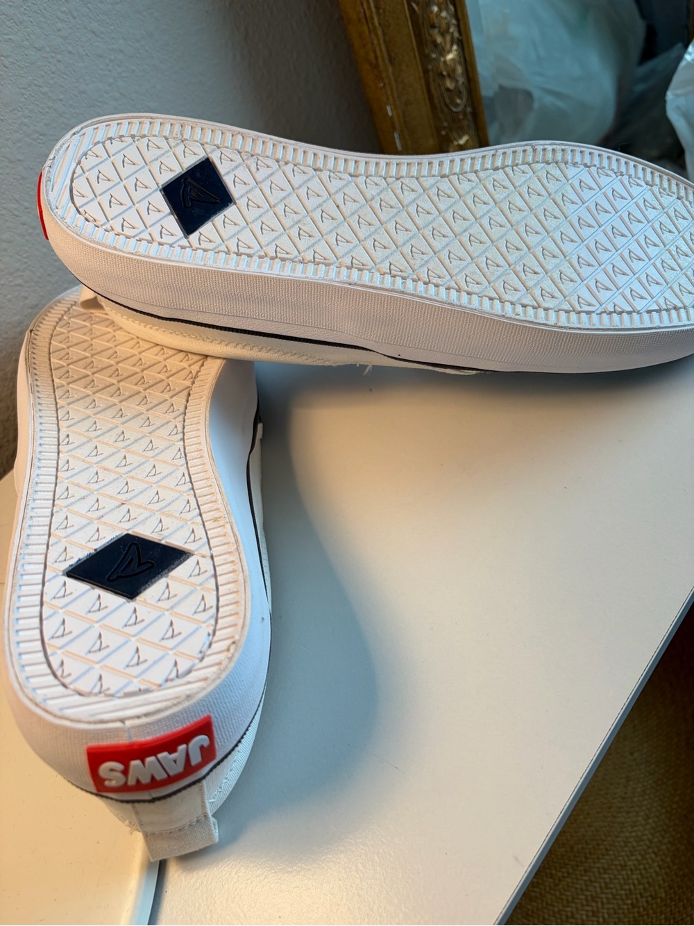 NIB! Sperry Jaws Canvas Slip-Ons with Blue Ocean Shark Art - Picture 4 of 8